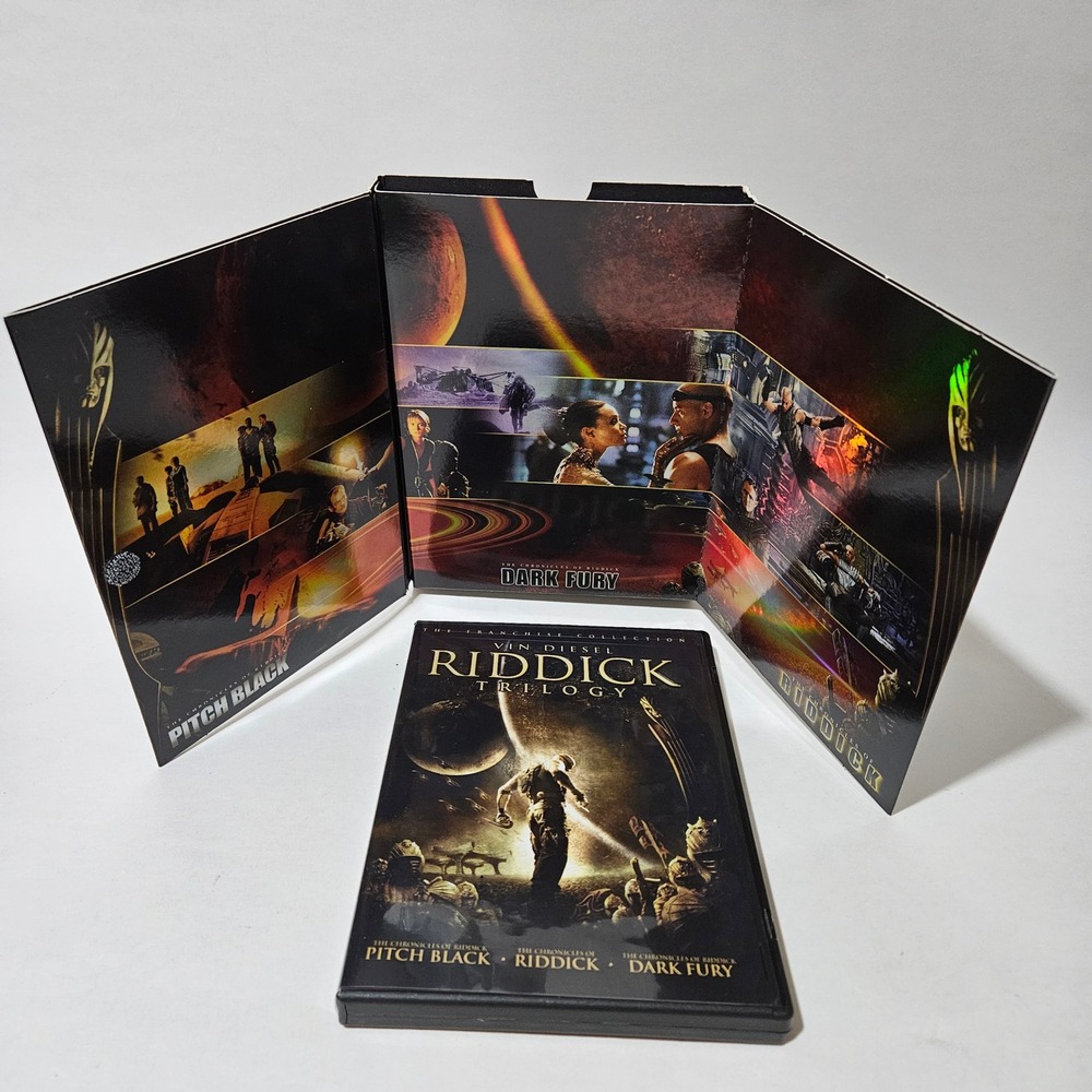 Vin Diesel Riddick Trilogy DVD The Franchise Collection Pitch Black Dark Fury